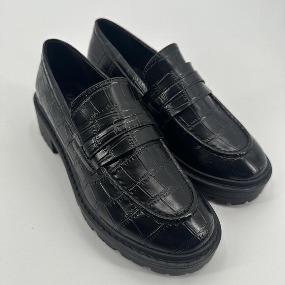 Women's Black Loafers - Picture 5 of 7